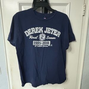 Majestic MLB New York Yankees #2 Derek Jeter 2014 Final Season T-Shirt